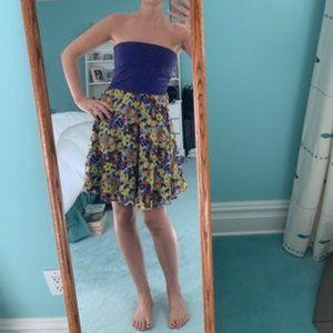 Alice + Olivia Flower Strapless Dress